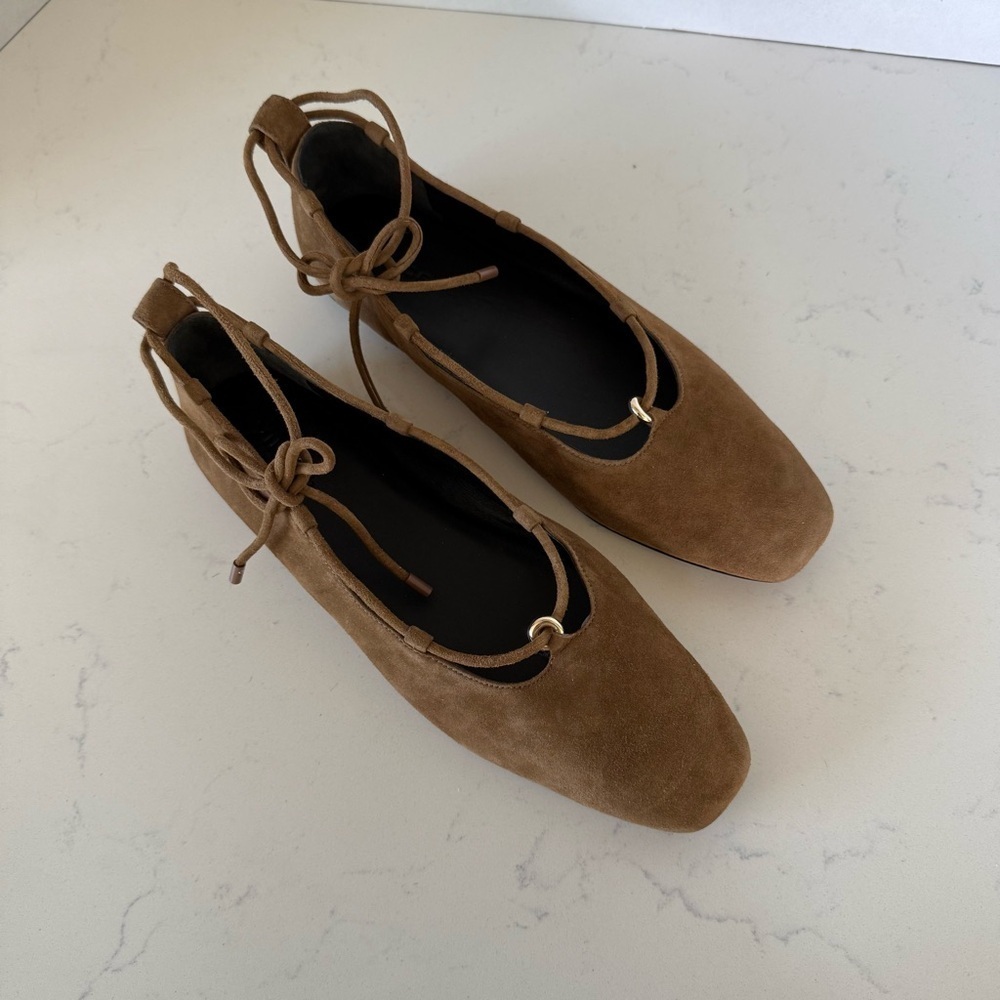 Vince Viki Flats | Black Leather | Size 6 | New Without Box